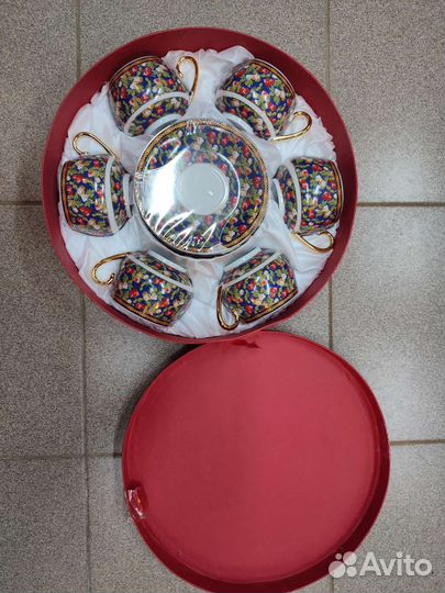 Набор 6 чайных пар фарфор