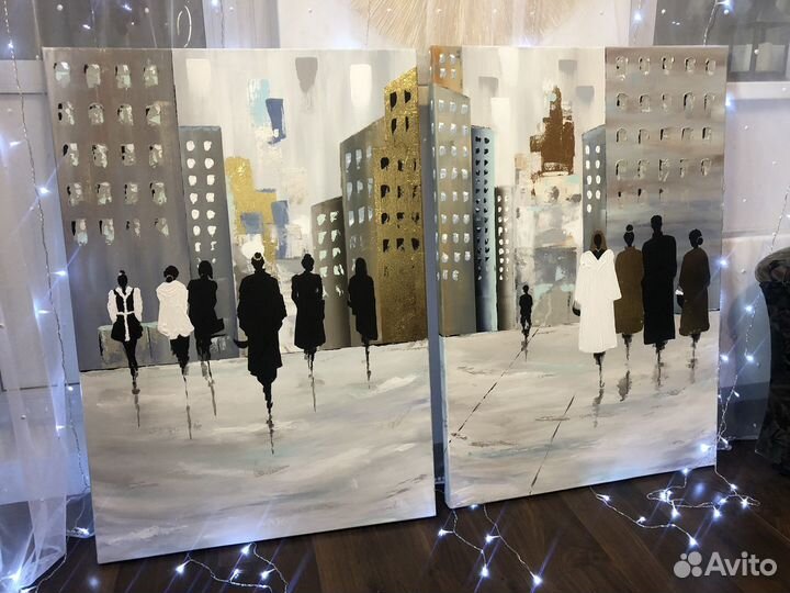 Картина абстракция интерьерная