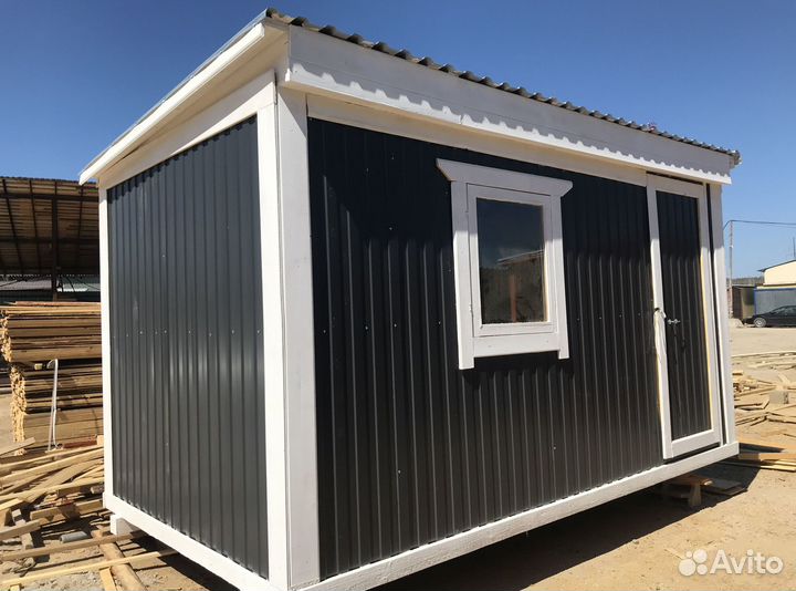 Бытовка 4х2.3м утепленная с пвх окном дачная