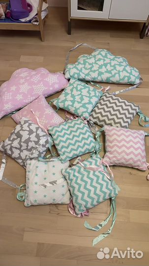 Подушки бортики для кроватки