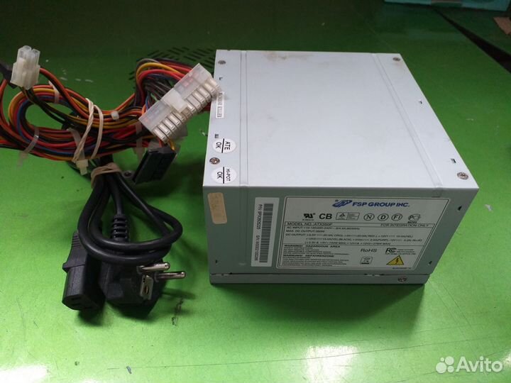 Блок питания FSP ATX-350 F с кабелем