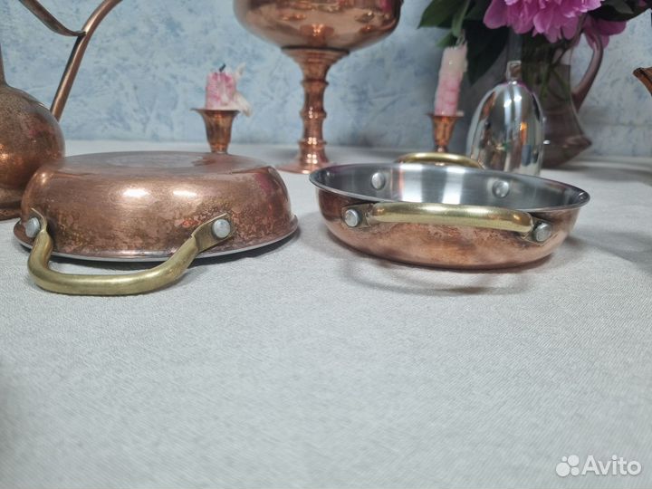 Сковорода медная сковородка для порционной подачи