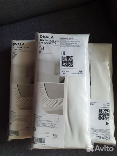 Простынь на резинке икеа dvala белая