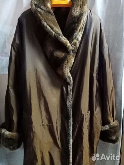 Шуба-куртка. Двухсторонняя. Размер 60-64