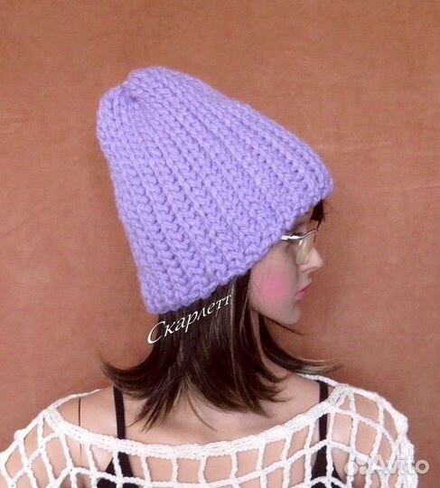 Шапка зимняя женская, вязаная шапка 54-58р