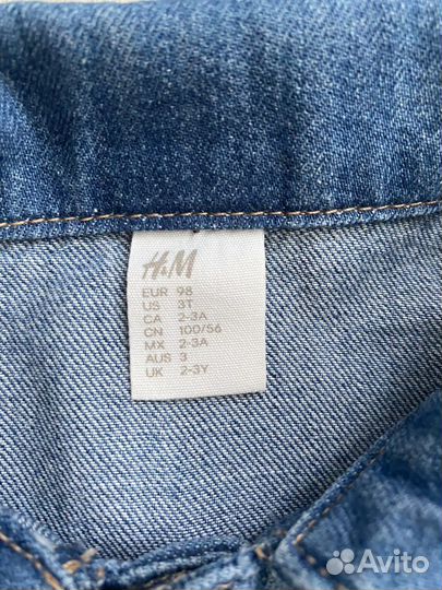 Куртка джинсовая h&m 98