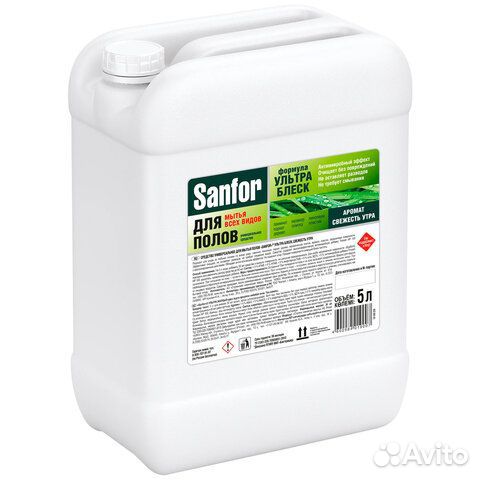 Средство для мытья пола 5 л, sanfor 'Свежесть утра