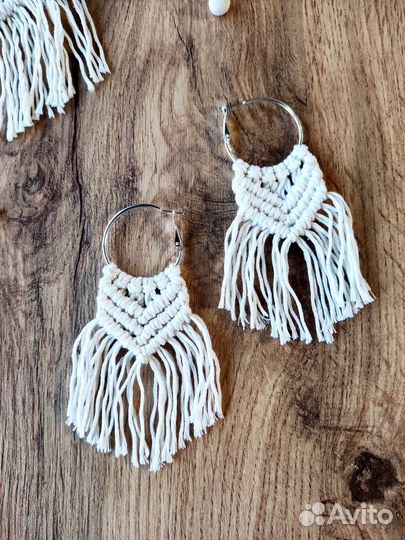 Набор серёжек макраме