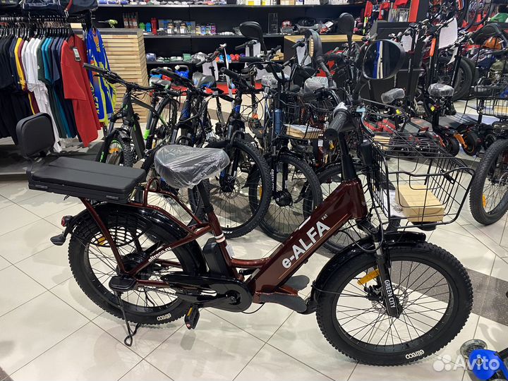 Электровелосипед E-alfa FAT brown