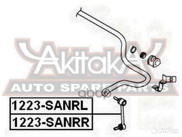 Тяга стабилизатора задняя левая 1223-sanrl asva