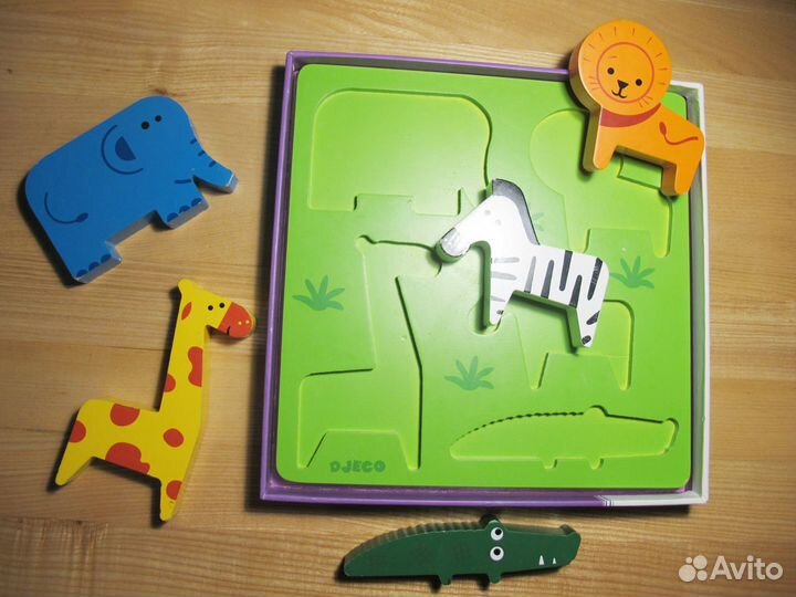 Djeco Сортировка-пазл Животные сафари