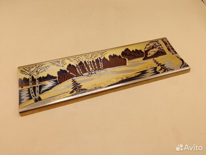 Златоустовская гравюра Весенний лес Златоуст 1981