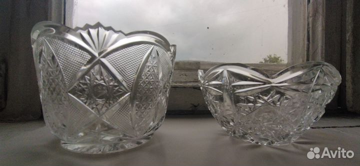 Хрустальная ваза, рюмка, стакан с СССР