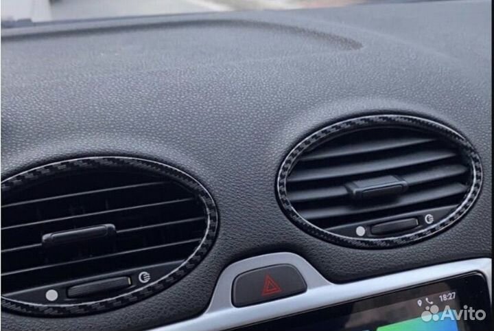 Кольца воздухозаборника Ford Focus 2 карбон