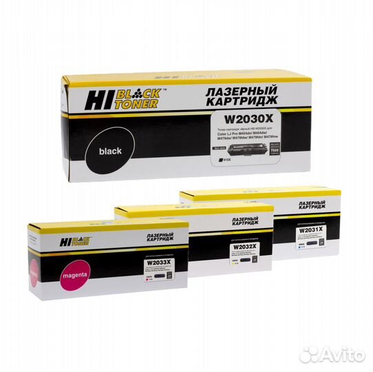 Комплект картриджей w2030x, LJ M454, 415X без чипа