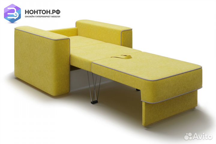 Кресло еврокнижка Берген горчичное