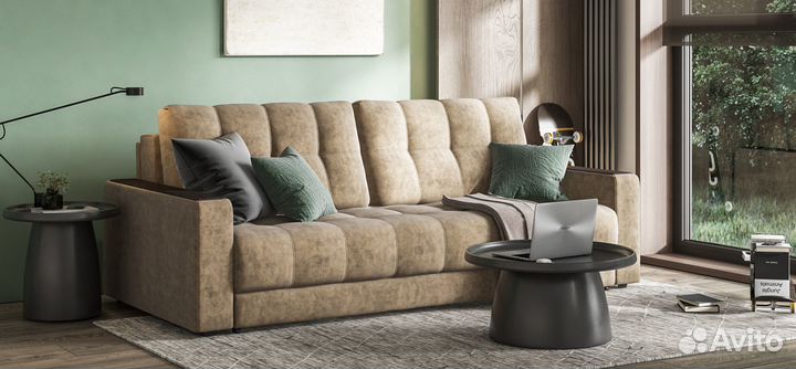 Диван boss 2.0 Велюр Royal тауп