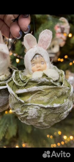 Ватные елочные игрушки