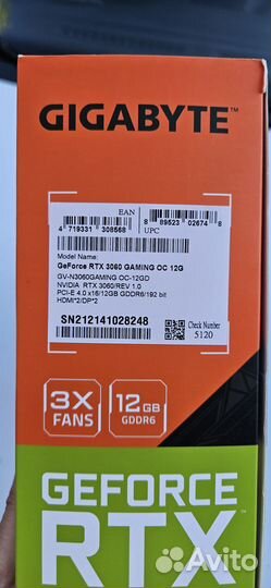 Gigabyte GeForce RTX 3060 Gaming OC 12GB