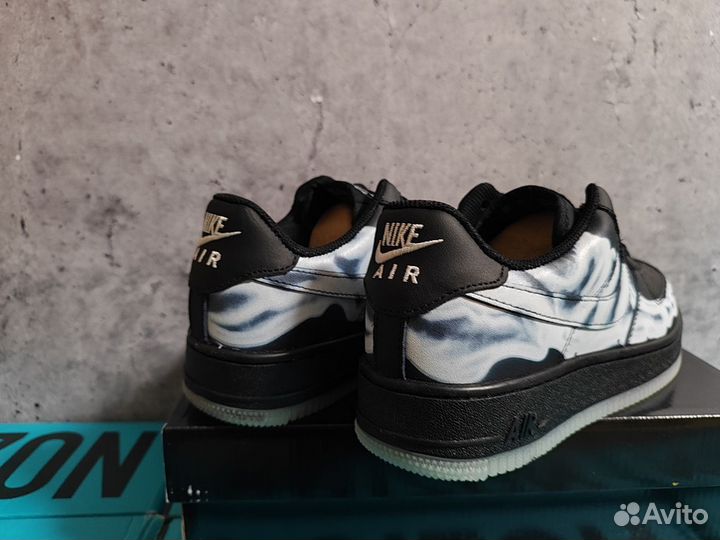 Nike Air Force 1 Black Skeleton люкс