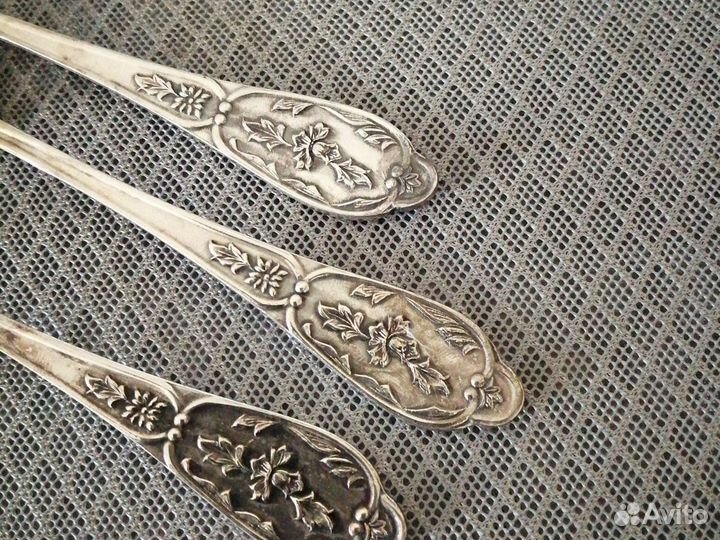 Ложки, щипцы для сахара мельхиор, СССР