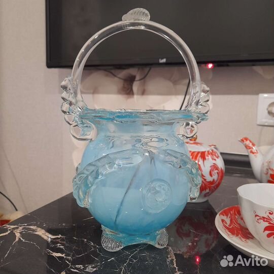 Ваза корзинка конфетница СССР