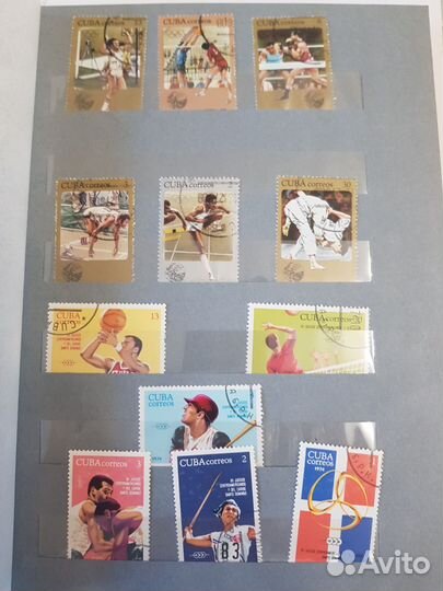 Альбом с собранием марок, спорт, одимпиада и др