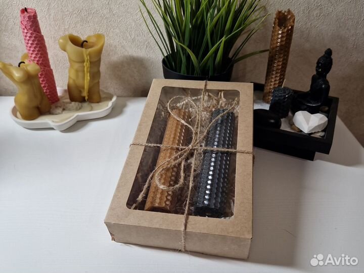 Подарочный Набор Свечей Ручной Работы