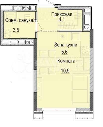 Квартира-студия, 24 м², 7/18 эт.