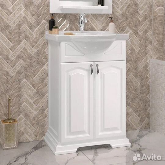 Тумба с раковиной Opadiris Риспекто 55 белая матов