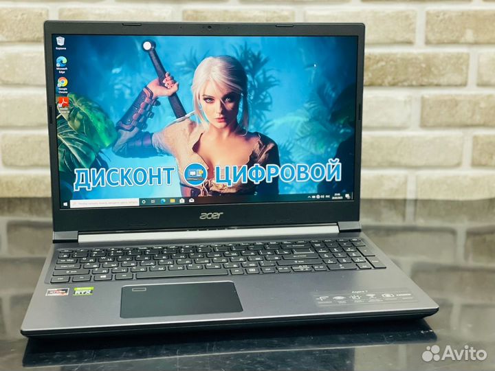 Игровой Ноутбук. Ryzen 7 + nvidia RTX 3050 4Gb