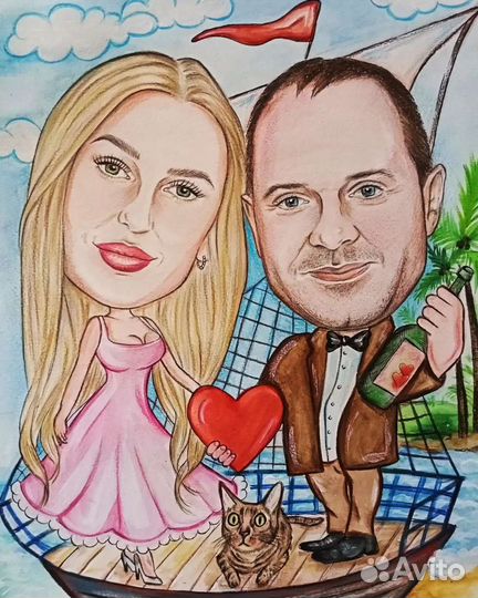 Шаржи и портреты на заказ по фото, художник