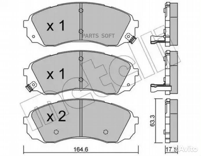 Metelli 22-0785-0 Колодки тормозные