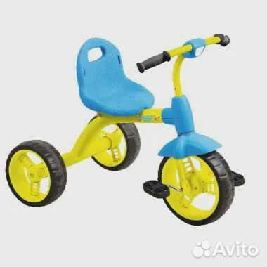 Велосипед 3 колесный детский вд1/4 желтый С голубы