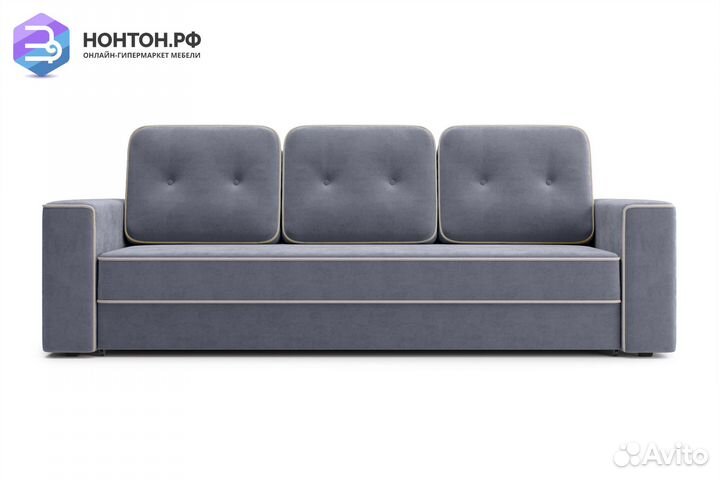 Диван еврокнижка Берген 3-х местный темно-серый