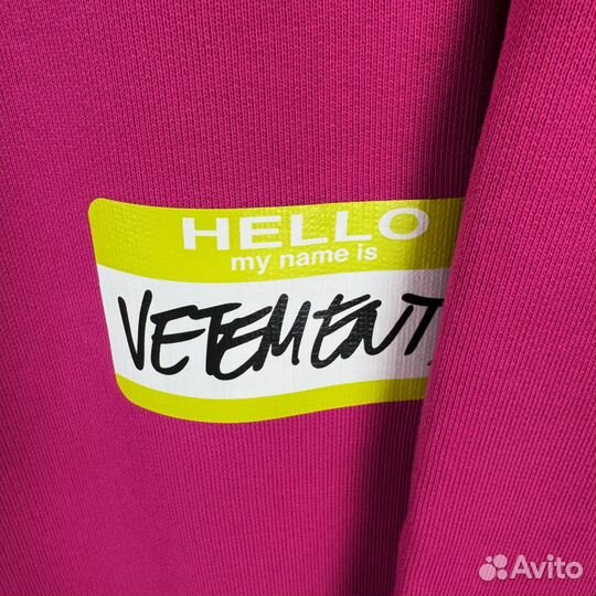 Vetements худи My name is толстовка оригинал