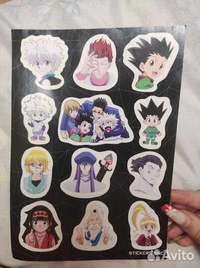 Наклейки аниме Хантер х Хантер стикерпак
