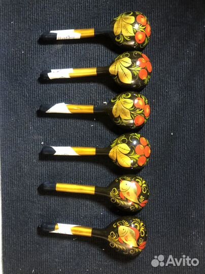 Деревянные ложки хохлома СССР