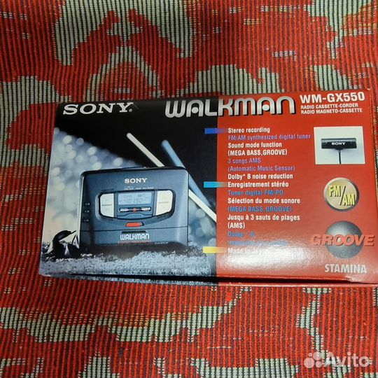 Кассетный пишущий плеер Sony Walkman WM GX550