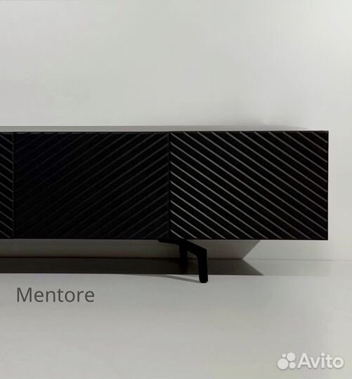 Тумба тв Bravo в черном цвете (200х40х30 см)