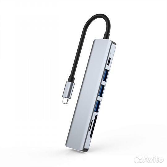 USB Хаб Type-C 7в1 на MacBook бронька