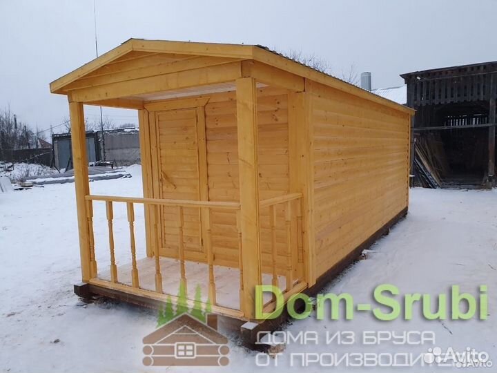 Кириллов. Мобильная баня из бруса бм-6 (2.30х7)