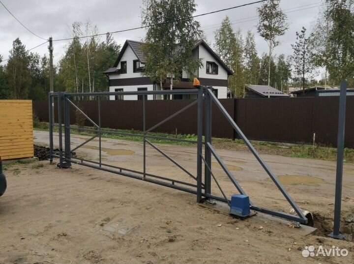 Откатные ворота под ключ с установкой