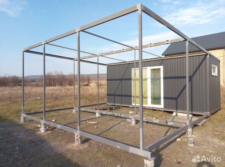 Каркас для бытовки. Сварю у вас на участке