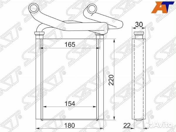 Радиатор отопителя салона toyota vista