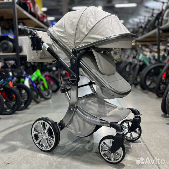 Коляска трансформер. Экокожа, 3в1