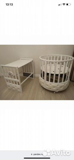 Детская кроватка 6 в 1 София кедр Elegance белая