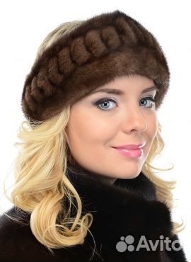 Повязка на голову из норки (56 см)