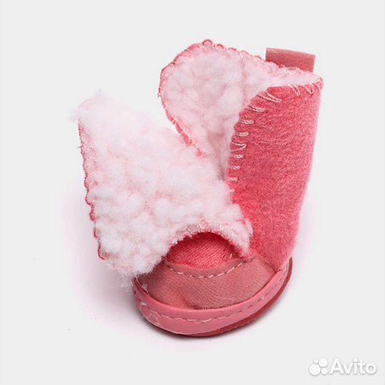 Ботинки зимние меховые для собак