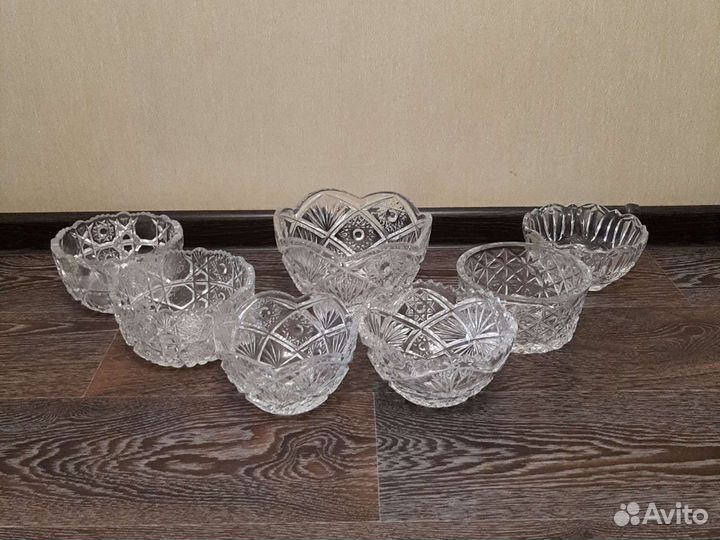 Ваза конфетница хрусталь